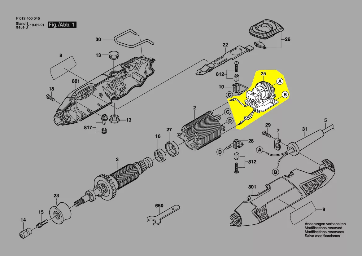 Variateur réf. 2 610 003 445